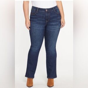 SEVEN 7 Melissa McCarthy bootcut dark denim and blinged back poxkets EUC